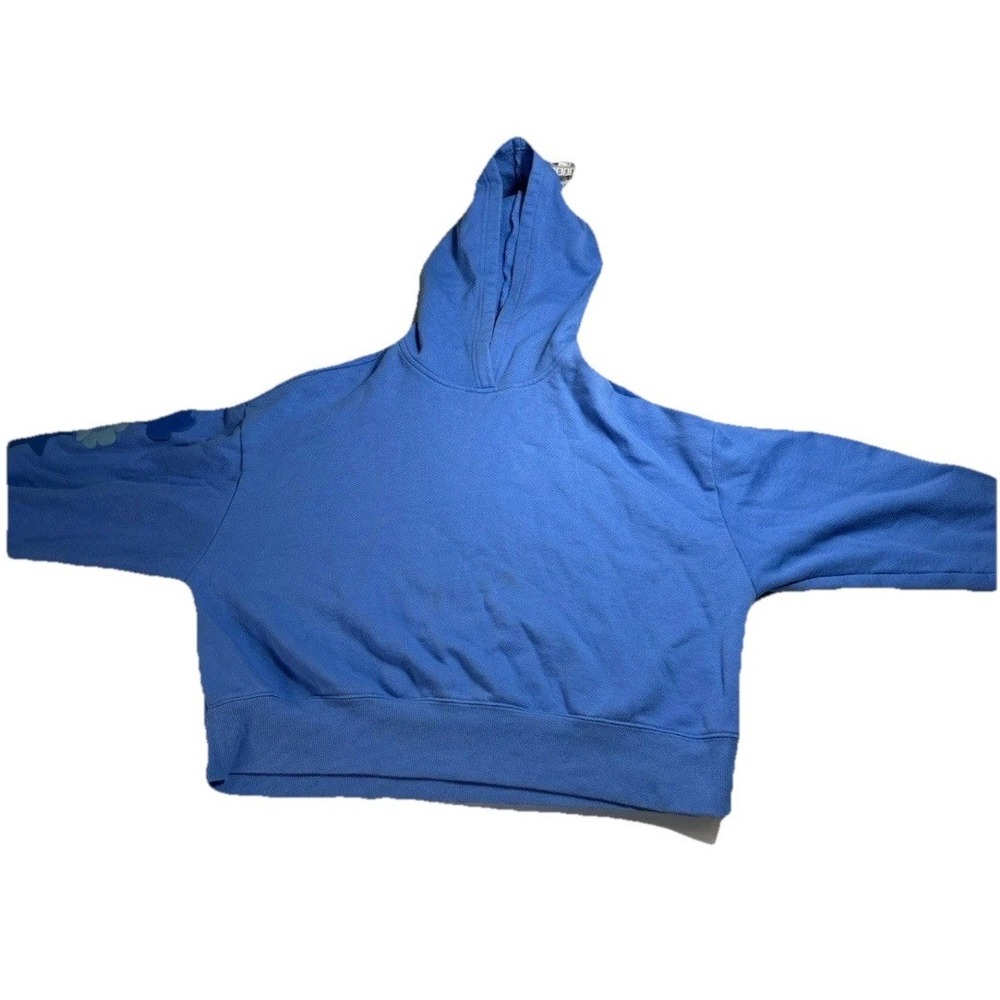 Women's Blue Passing Hoodie Size Small Hiking Running Casual Soft Flowers(150)